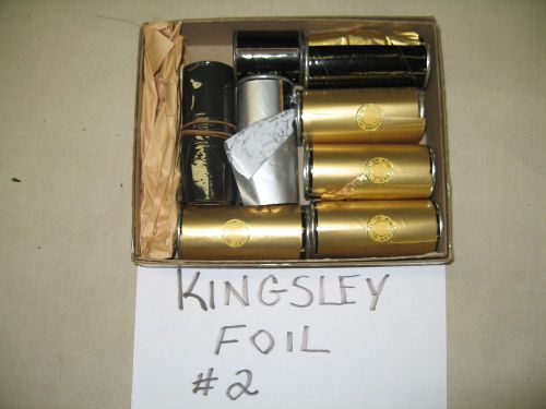 Kingsley Hot Stamp Foil Some Brand New Gold,Silver,Brown See Pictures