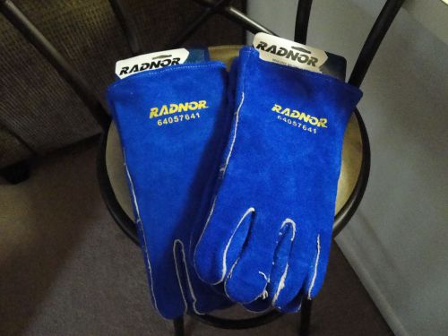 RADNOR BLUE INSULATED WELDING GLOVES SIZE LARGE #64057641