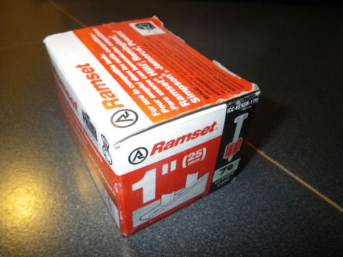 Ramset 1&#034; low velocity powder fasteners --- box of 70 (not 100) for sale