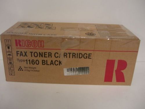 Genuine Ricoh,  Fax Toner Cartridge, 1160,  Black,  MPN#  430347