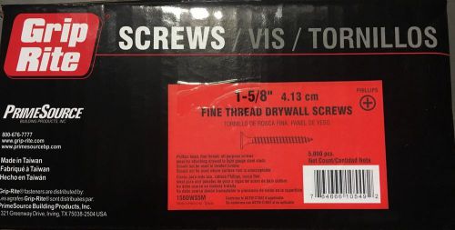 Grip Rite 1-5/8&#034; Fine Drywall Screw 158DWS5M Qty. 5,000
