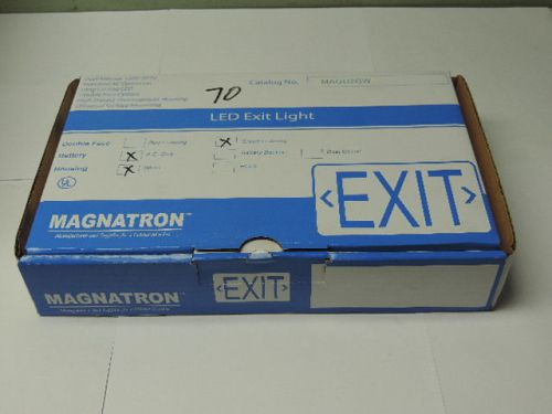Led plastic exit sign 120v/277v white w/green letters 1 or 2 sided for sale