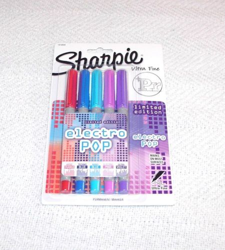 Sharpie ultra fine electro pop markers - permanent - five different colors for sale