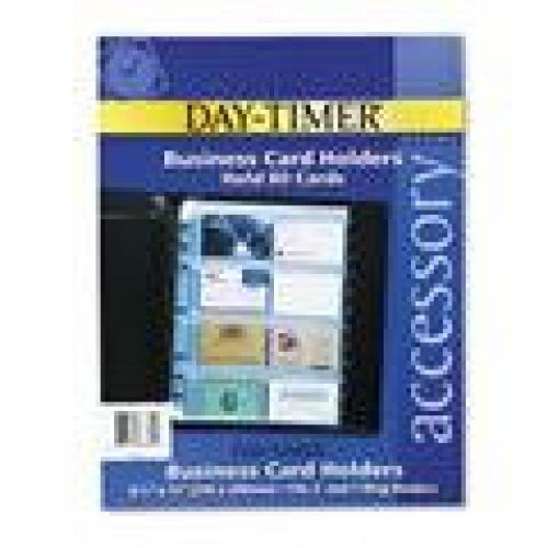 Day-timer business card holders for looseleaf planners, 8 1/2 x 11, 5/pack 87325 for sale