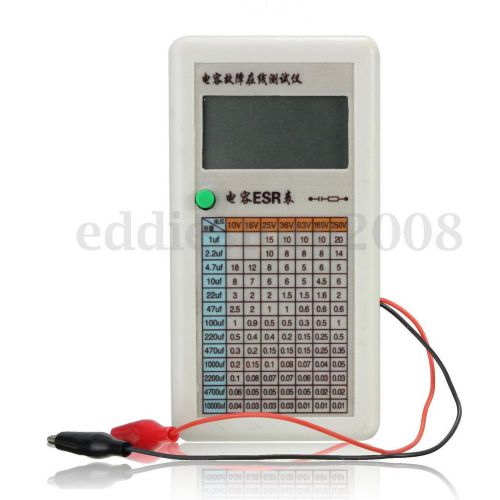 Digital esr capacitor tester internal resistance meter test in circuit with clip for sale