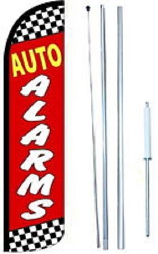 Auto alarm windless  swooper flag with complete hybrid pole set for sale