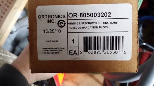 Ortronics OR-805003202 8 Port T-1 Interface Block NEW