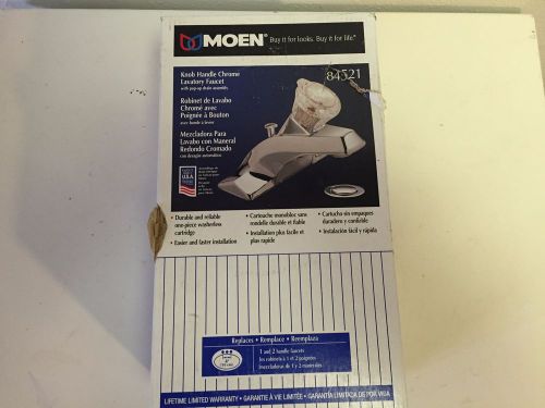 MOEN KNOB HANDLE CHROME LAVATORY FAUCET NEW NEVER OPENED with Drain Model 84521