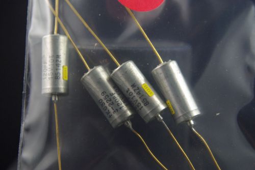 Four New Kemet 120 uF 15 Vdc Electrolytic Filter Capacitors