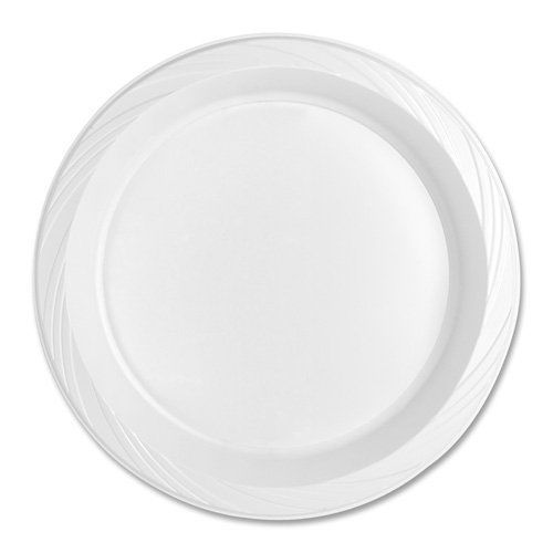 Genuine Joe GJO10323 Plastic Reusable/Disposable Plate, 10-1/4&#034; Diameter, Warm