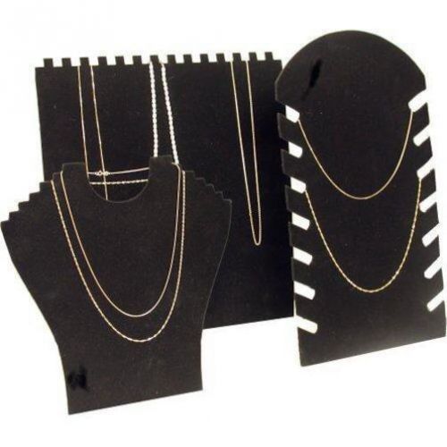 3 Black Necklace &amp; Chain Easel Jewelry Display