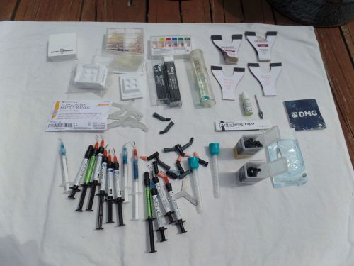 LOT OF MISCELLANEOUS DENTAL ITEMS PERCHA POINTS WEDGES MATRIX APPLICATORS ETC