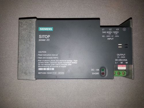 Siemens SITOP Power20 24V Power Supply 6EP1436-1SH01