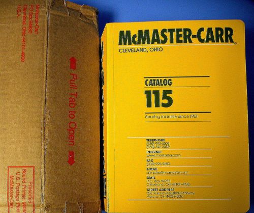 MCMASTER-CARR BRAND NEW CATALOG #115 2009 Cleveland Ohio Edition FREE SHIPPING