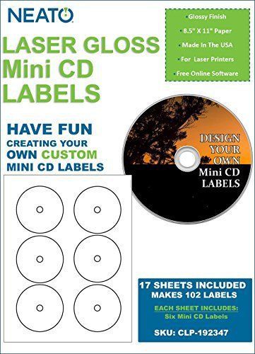 Neato NEATO LaserGloss Mini CD Labels - 300 Pack - CLP-192347 - Online Design
