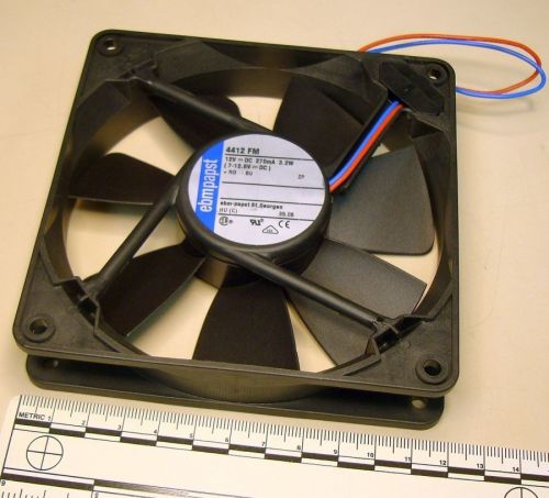 New ebm papst 4412fm axial cooling fan 12vdc 119mm x 25mm 82 cfm ball bearing for sale