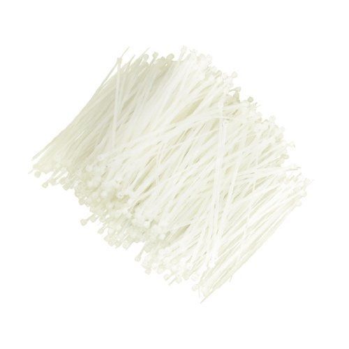 Uxcell 1000 pcs 115mm x 2mm self locking wire cable zip tie fastener 4.5&#034; white for sale