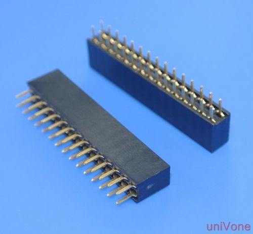 5pcs 2.54mm(.100&#034;) Female pin header 30pin 2x15pin dual row pcb receptacle