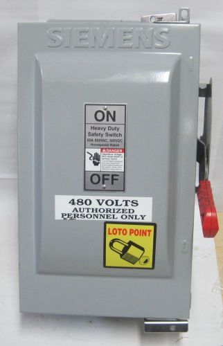 Siemens heavy duty fusible disconnect switch 60a hf362j usg for sale