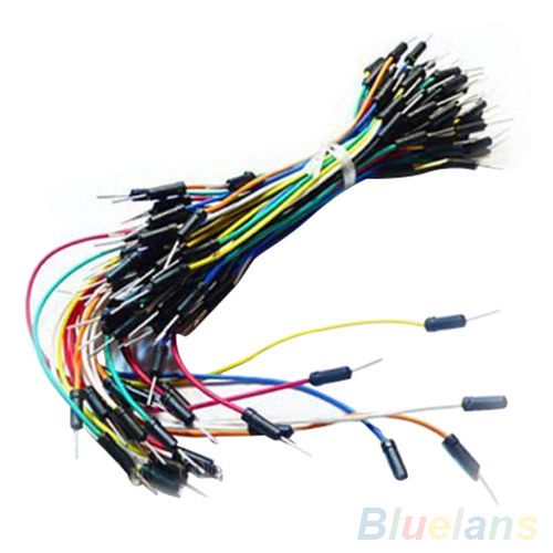 65pcs flexible male to male solderless breadboard jumper cable wires for arduino for sale