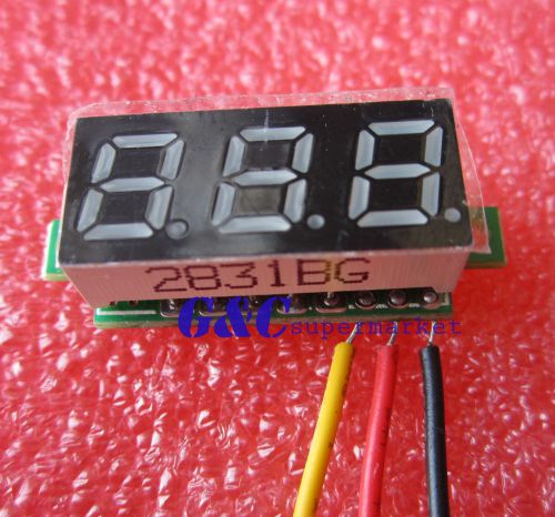 2pcs 0.28&#034; led dc  0-100v digital voltmeter panel meter green color m90 for sale