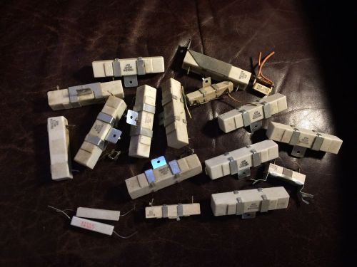 Lot of 17 micron 40h ceramic bar resistors used with mounts 220k 120k ohms for sale