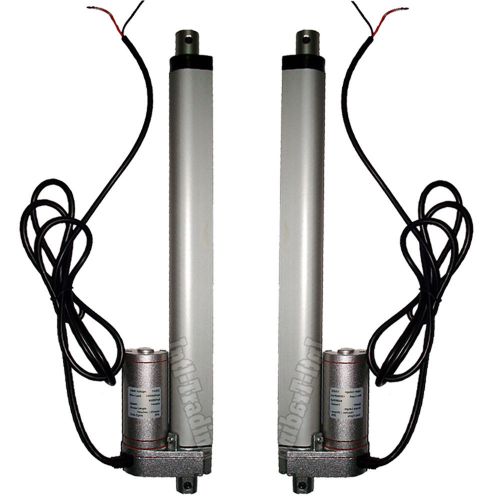 Set of 2 10&#034; stroke heavy duty 14mm/s linear actuators 220lbs max lift 12v motor for sale