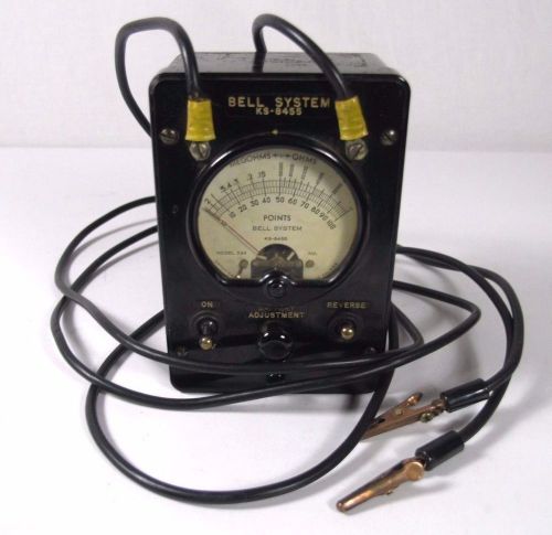 Vintage BELL SYSTEM KS-8455 Ohms/Megohms Kick Meter