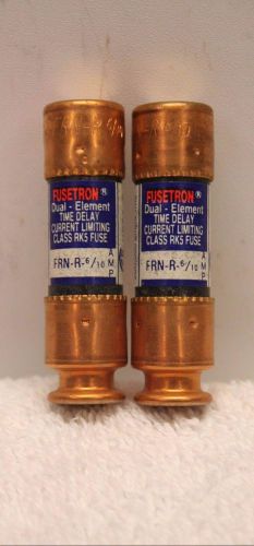 Bussman FRN-R 6/10 Fusetron Fuse Lot of 2 **NEW**  Buss