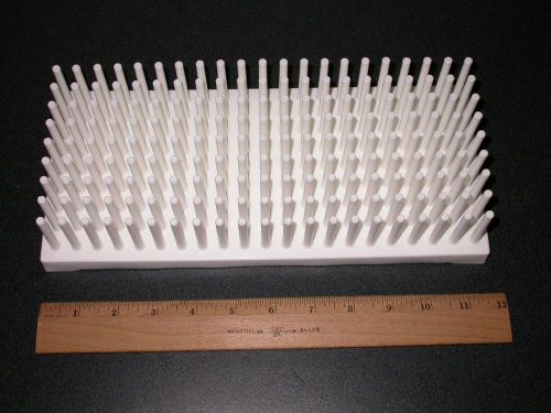 Autoclavable Polypropylene Tube Holder and Dryers 11.5&#034;x5&#034;x2.5&#034; holds 189 tubes