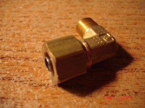 Air brake compression brass 90° elbow fitting 1/4&#034; tube x 1/8&#034; npt male for sale