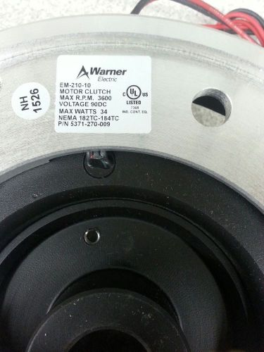 Warner #EM-210-10 Electro Module Brake Assy. 90 DC #5371-270-009 NEW!!!