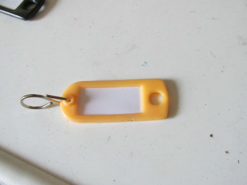 36 pieces Yello Key Tags with S hooks &amp; plastic covering white paper