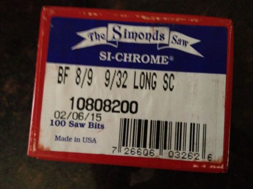 Simonds si-chrome bits b &amp; f 8/9 9/32 long#10808200inserted sawblade bits for sale