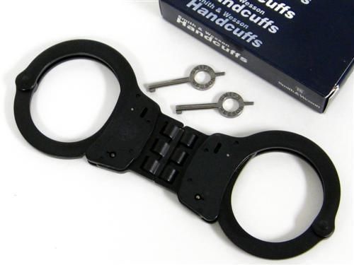 Smith &amp; wesson s&amp;w hinged model 300-1 blue handcuffs new for sale