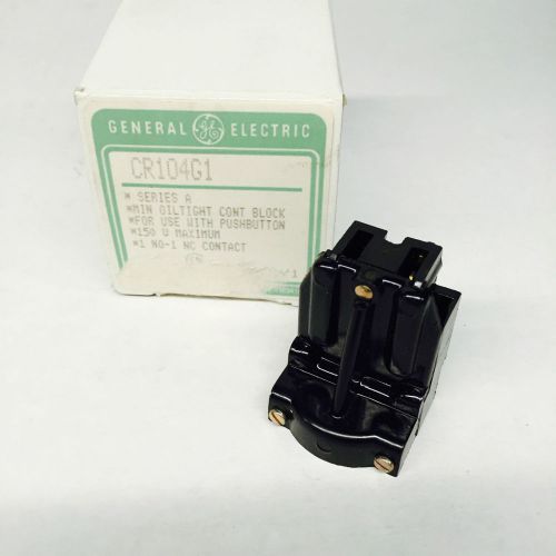 GE General-Electric CR104G1 CONTACT BLOCK 1NO/1NC 150V  (New in Box)