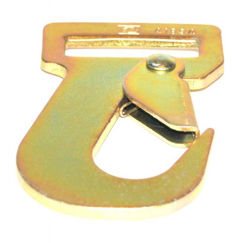 Heavy duty 5000lb capacity yellow zinc plated metal flat tow strap snap hook for sale