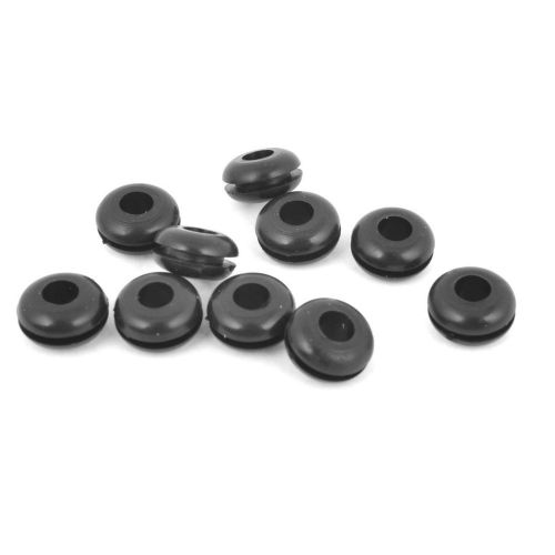 10 pcs black armature wire double sided rubber grommet 5mm x 8mm for sale