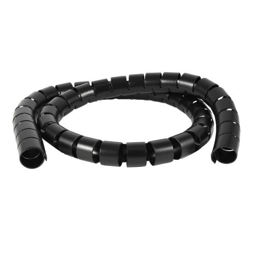 1 Meter 26mm Black Plastic Computer Manage Cord Spiral Cable Wire Wrap Tube