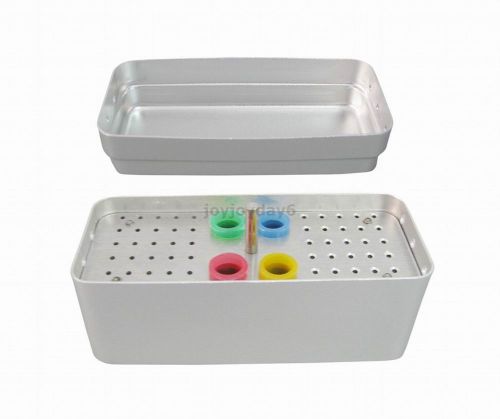 Autoclave Sterilizer Box for high-speed burs 60 holes Gutta Percha Point silver