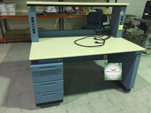 Kewaunee Sturdilite Lab Pedestal Workstation | with 4 Drawers &amp; 10 Power Outlets
