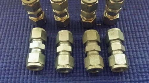 Lot of 8 swagelok 3/8 union tube fittings for sale