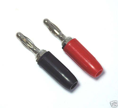 120pair banana plug brass with nickel plated 10a 300v red x20 black x20 #1242 for sale