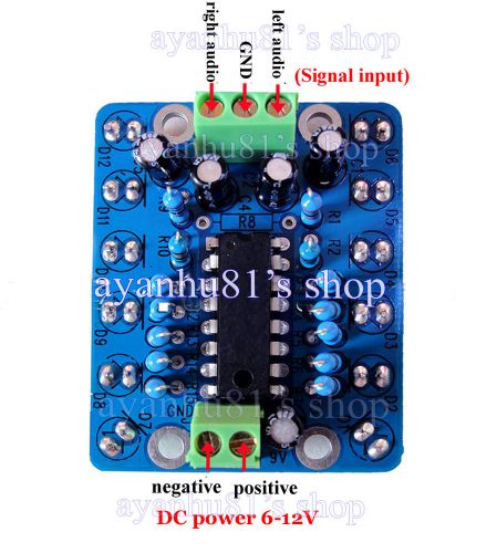 TA7666P Double 5-bit Audio Level Indicator / Spectrum Display / VU Meter 12-LED