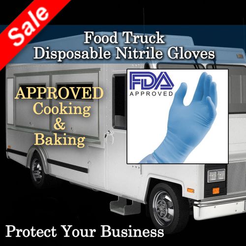 [10 boxes] nitrile gloves fda food prepare lunch dinner shelter  [size: large] for sale
