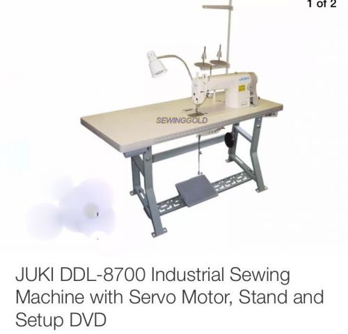 JUKI DDL-8700 Industrial Sewing Machine with Servo Motor, Stand and Setup DVD
