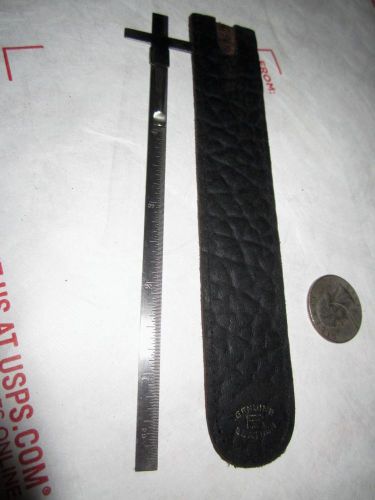 VINTAGE GOODELL PRATT CO. 6&#034; MACINIST POCKET SCALE RULER W/ CASE GREENFIELD.MASS