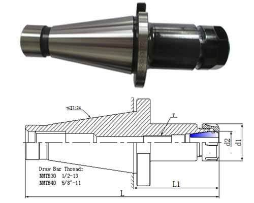 Bolton tools nmtb 40-er 16-2.88  mill machine collet chuck tool holder for sale