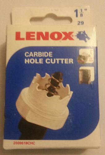 CLEARANCE SALE!!! LENOX 1-1/8&#034; CARBIDE HOLE CUTTER