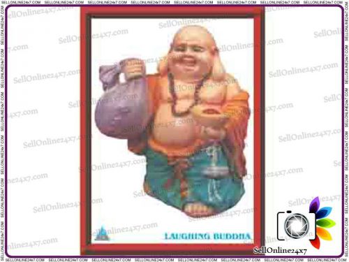 Laughing buddha feng shui poster gain wealth and good luck excellent quality for sale